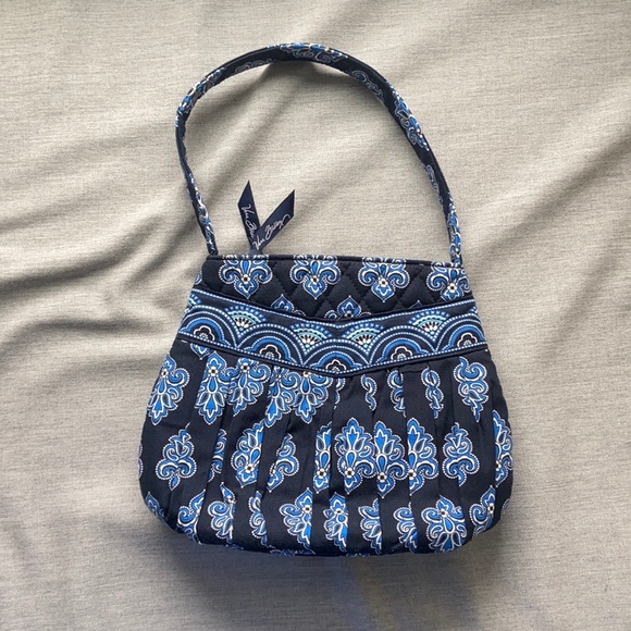 Vera Bradley Handbags - HP • Vera Bradley Blue Bandana Printed Pleated Handbag